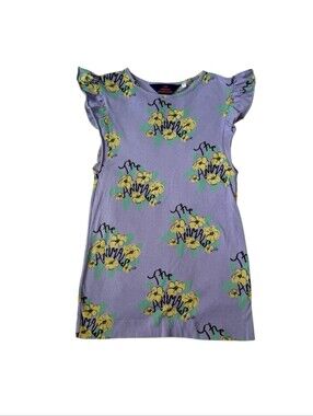 Kids Casual Lavender Floral Print Dress